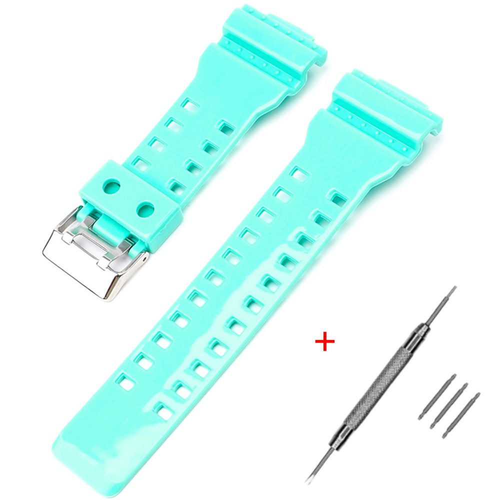 Ремінець для Casio G-Shock GA-100/110 Light Green-Glossy SI - 2