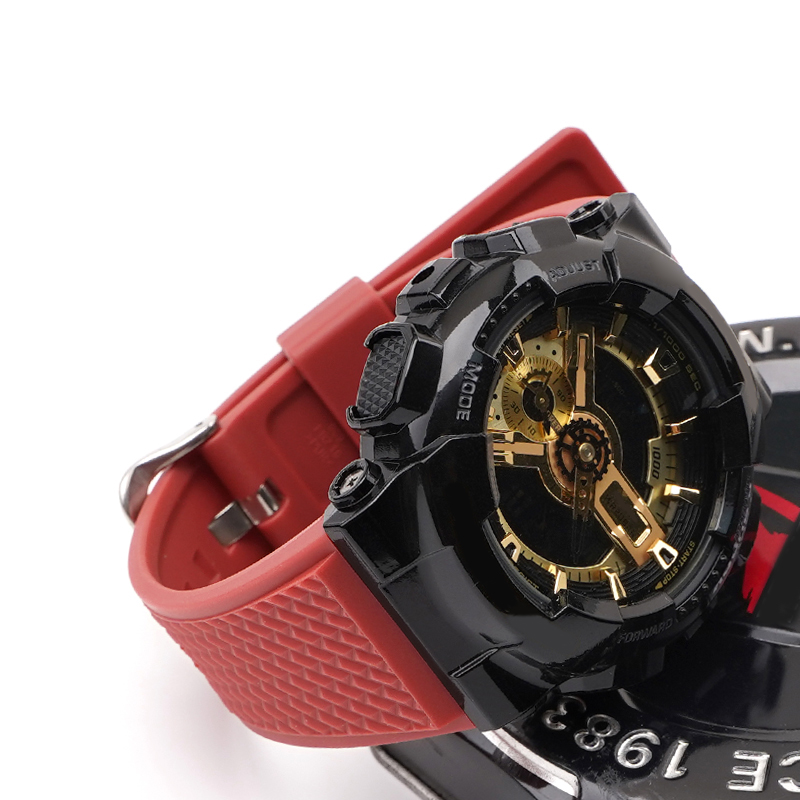 Ремінець для Casio G-Shock GA-100/110 Red BK - 8