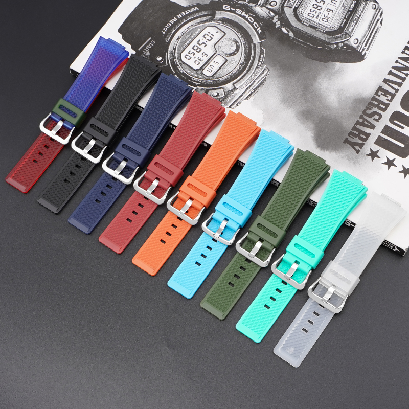 Ремінець для Casio G-Shock GA-100/110 Transl-Red-Blue SI - 7