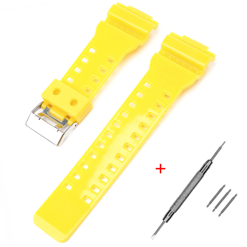 Ремінець для Casio G-Shock GA-100/110 Yellow-Glossy SI - 2