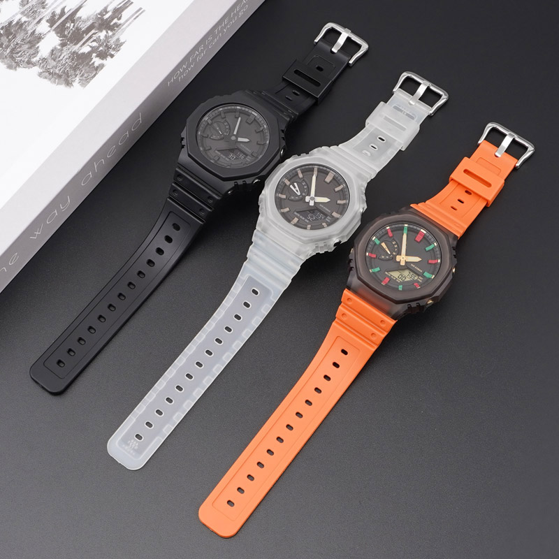 Ремінець для Casio G-Shock GA-2100/2110 Orange SI - 8