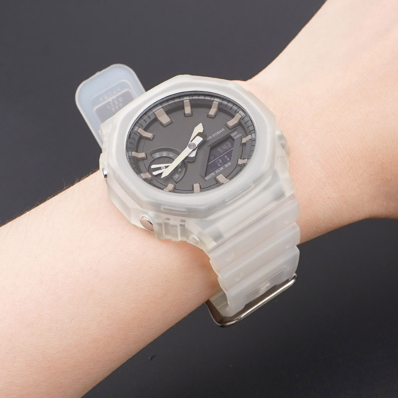 Ремінець для Casio G-Shock GA-2100/2110 Translucent Silver - 4