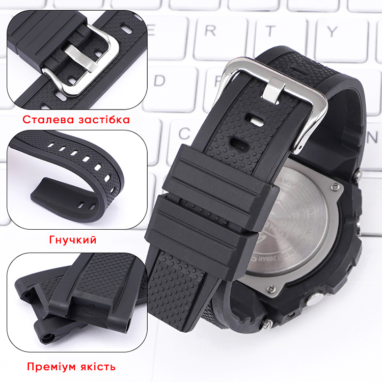 Ремінець для Casio G-Shock GST-W300 Blue SI - 3