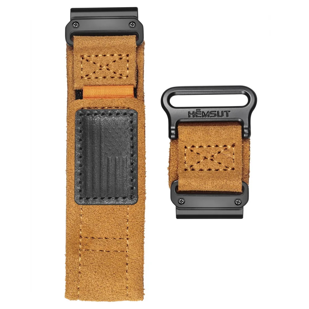 Ремінець для годинника Hemsut HGA143 Suede Leather Garmin Whisky 22 mm - 2