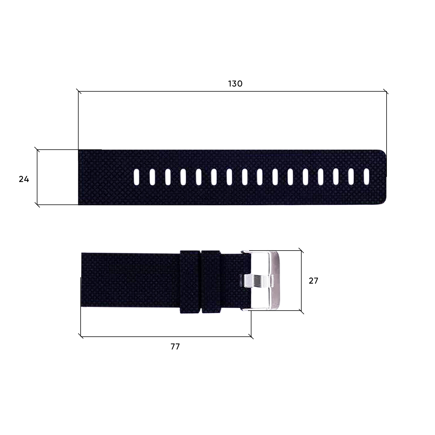 Ремінець для годинника Skmei 1213BK Black - 3