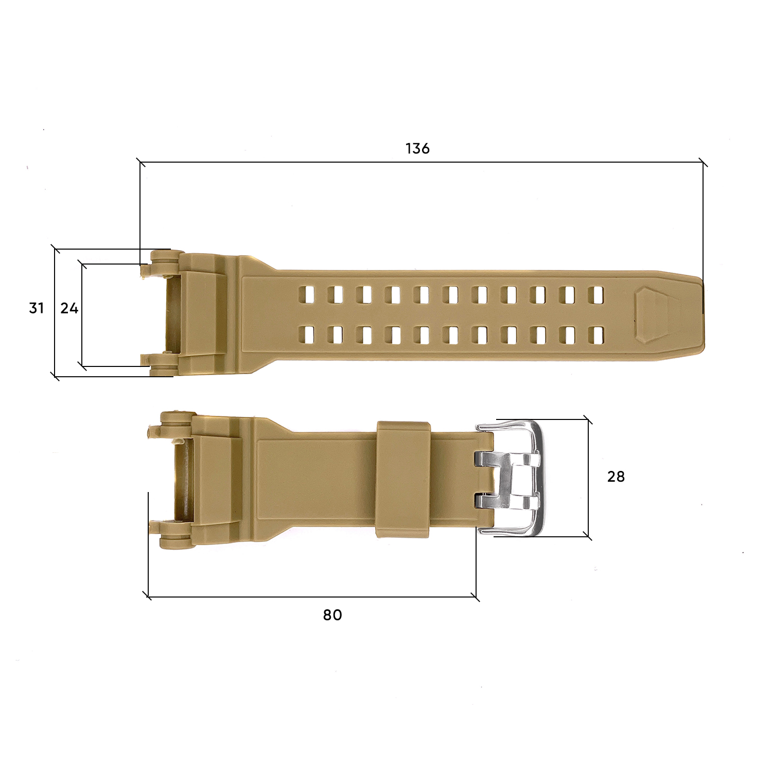 Ремінець для годинника Skmei 1343KH Khaki - 3