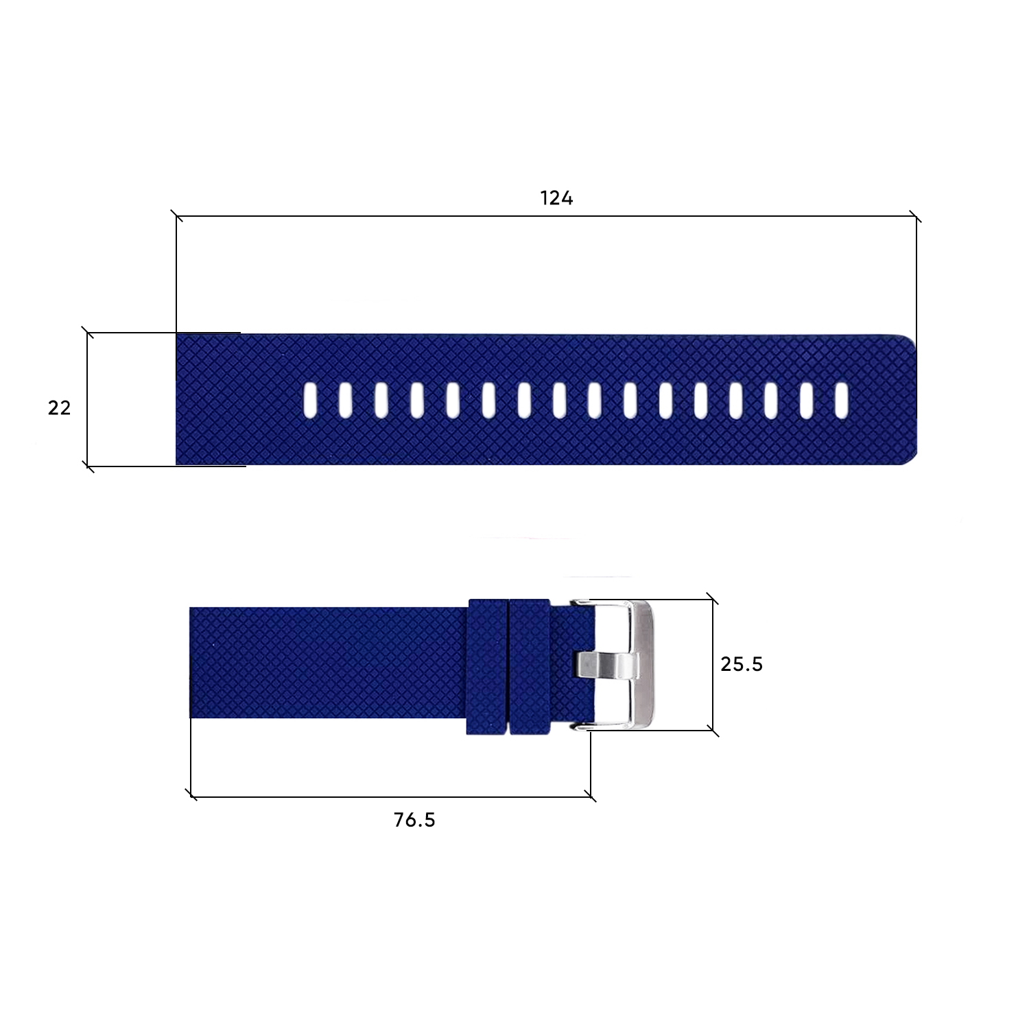 Ремінець для годинника Skmei 1416/1418/1267/1285/1293/1426/1866/1894BUBK Blue-Black - 3