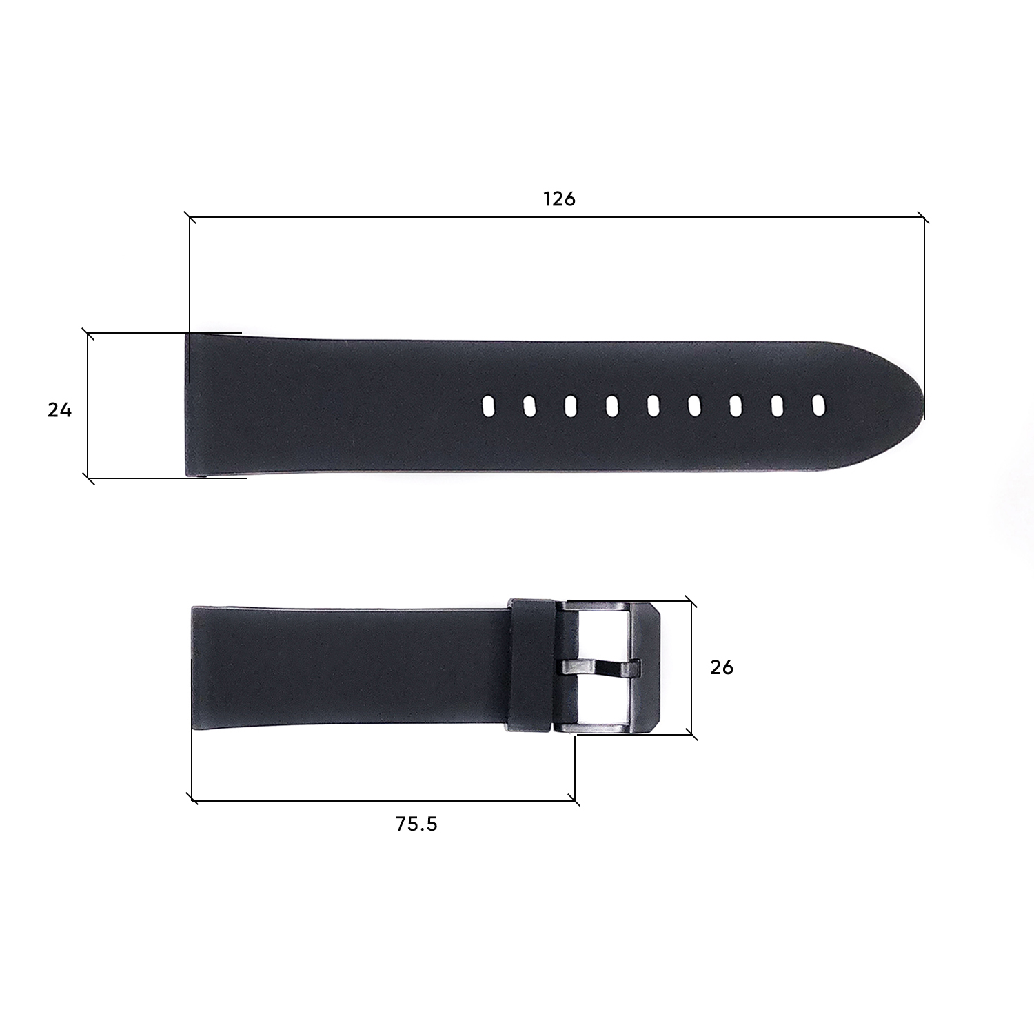 Ремінець для годинника Skmei 1469BK Black - 3