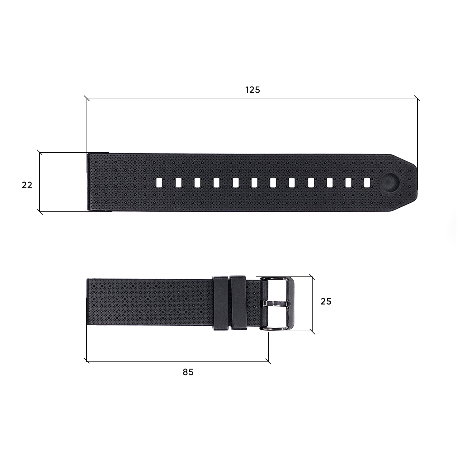 Ремінець для годинника Skmei 1502BK Black - 3