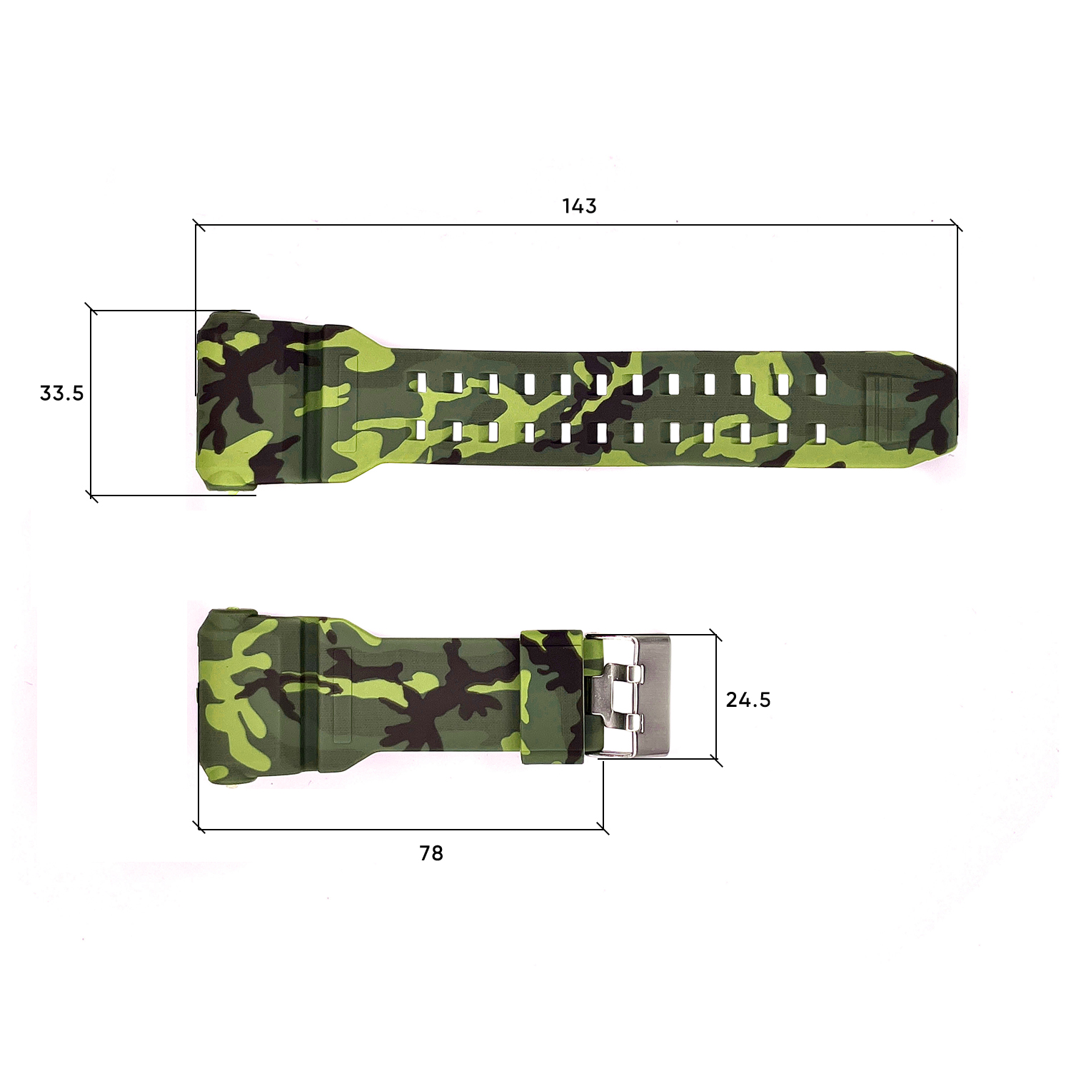 Ремінець для годинника Skmei 1520CMGN Camo Green - 3