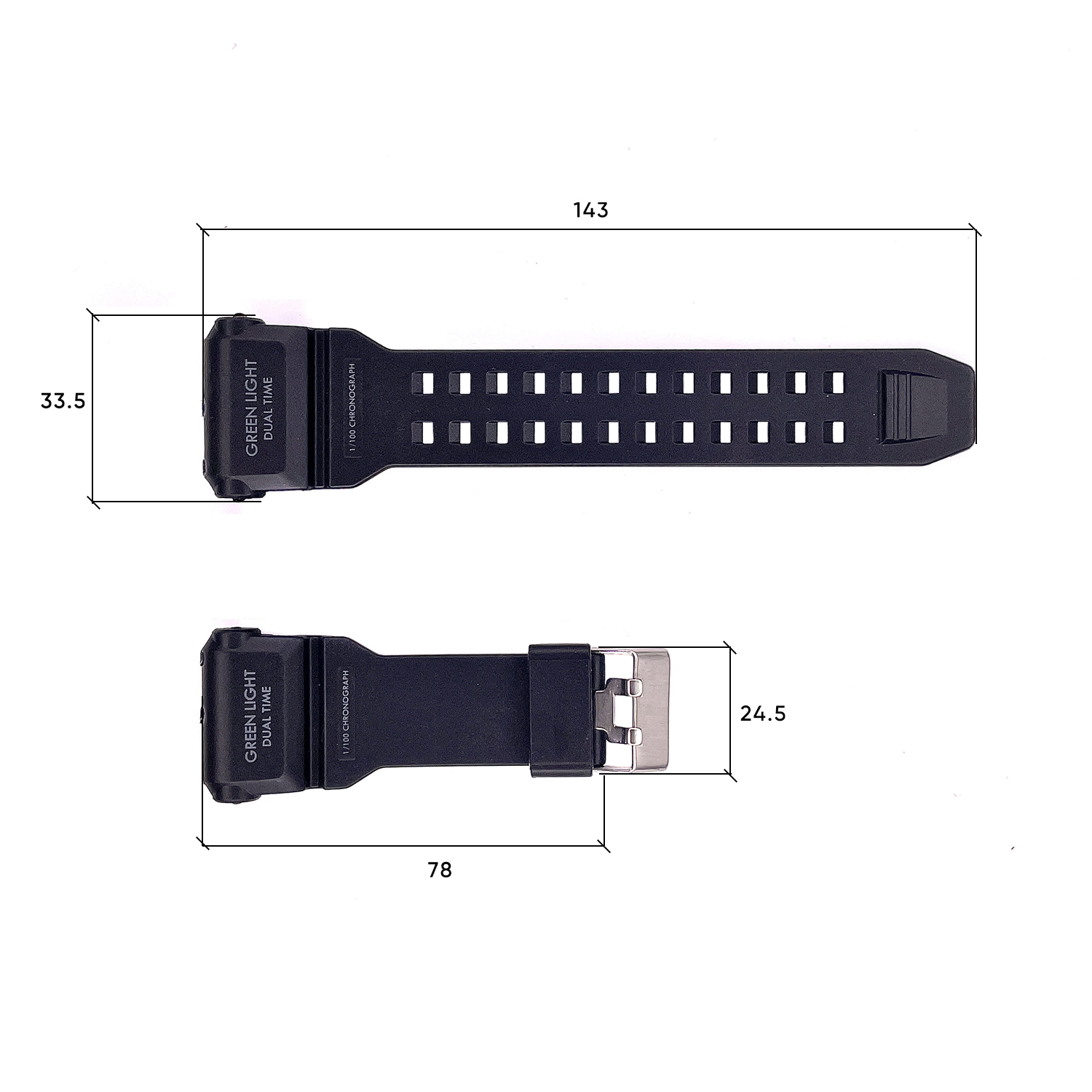 Ремінець для годинника Skmei 1637BK Black - 3