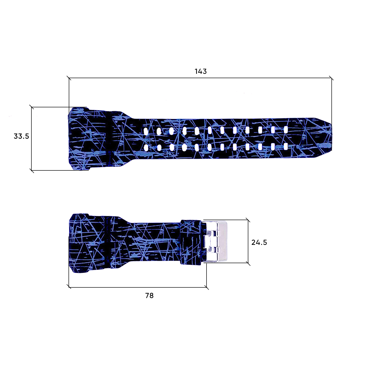 Ремінець для годинника Skmei 1637GYBK Grey Black - 3