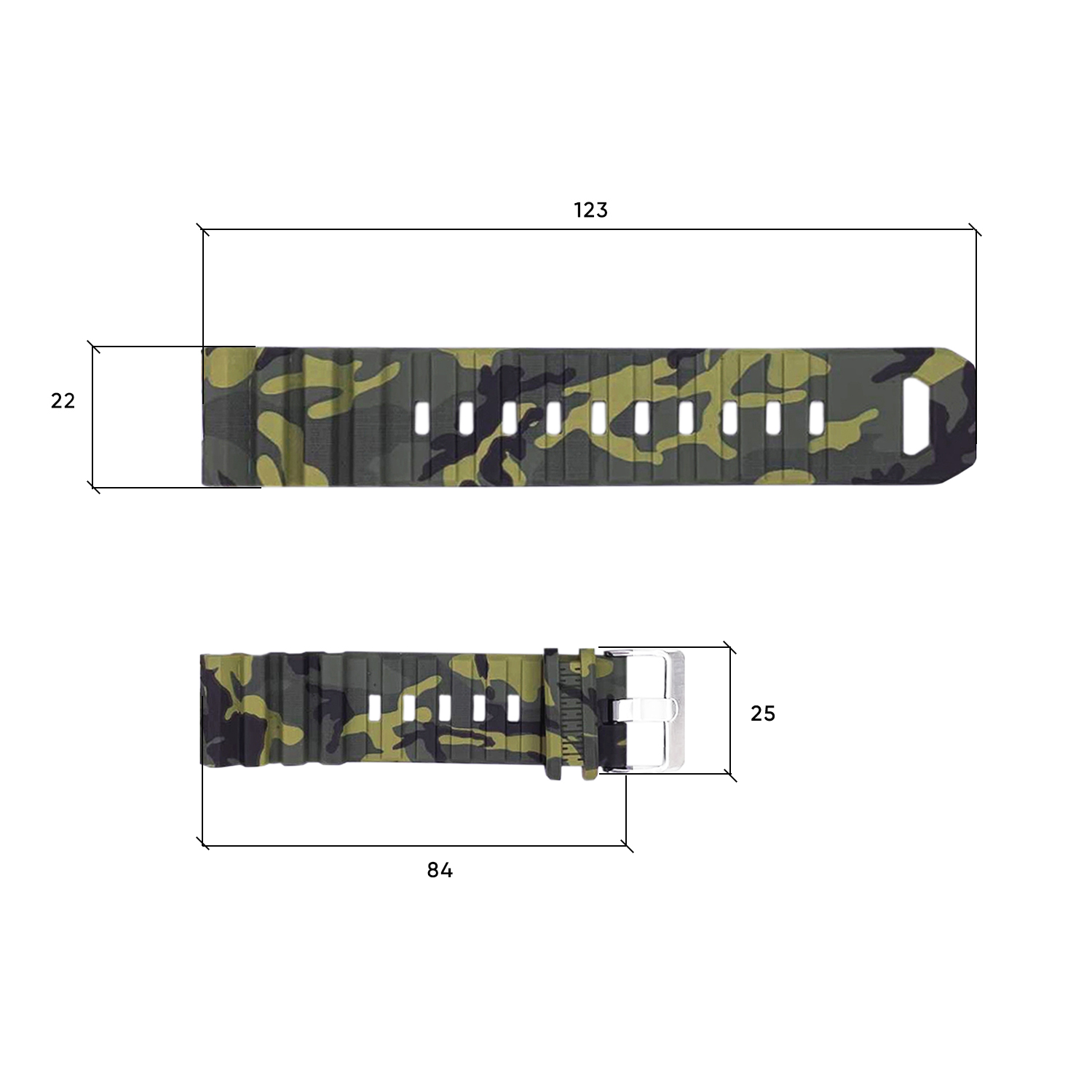 Ремінець для годинника Skmei 1657CMGN Camo Green - 3