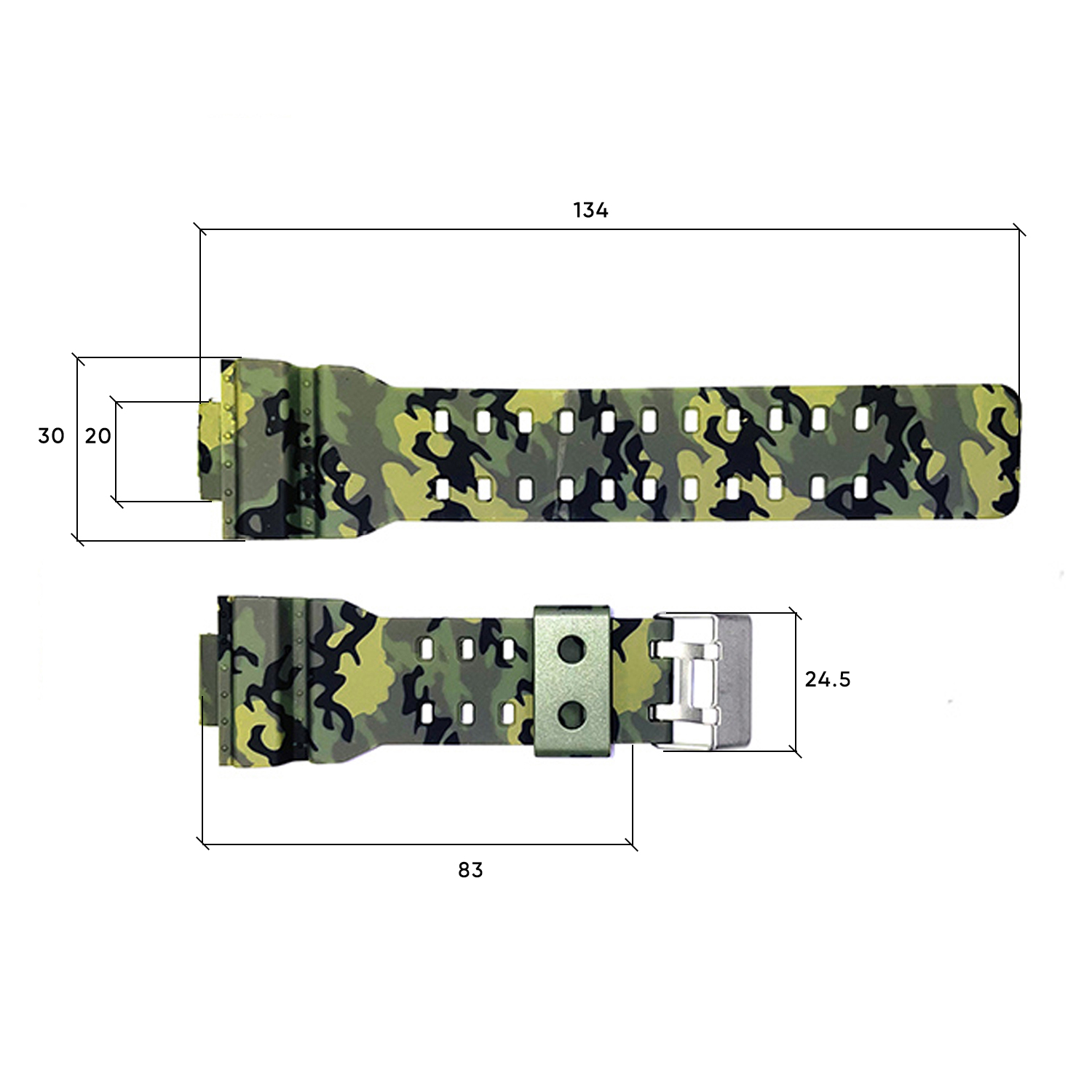 Ремінець для годинника Skmei 1688CMGN Camo Green - 3
