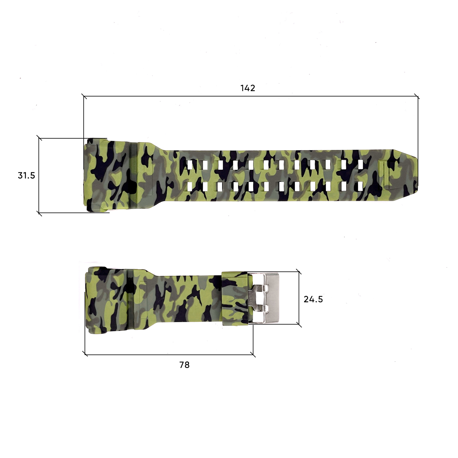 Ремінець для годинника Skmei 1818CMGN Green Camo - 3