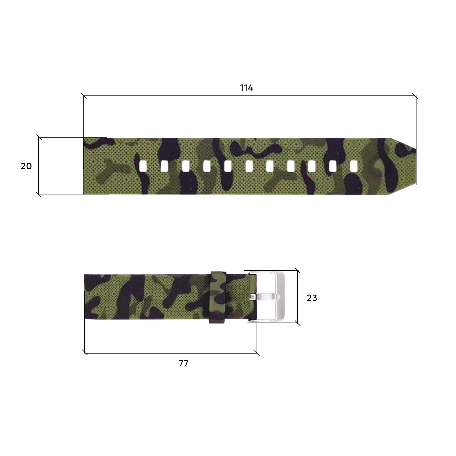 Ремінець для годинника Skmei 1895CMGN Camo Green - 3