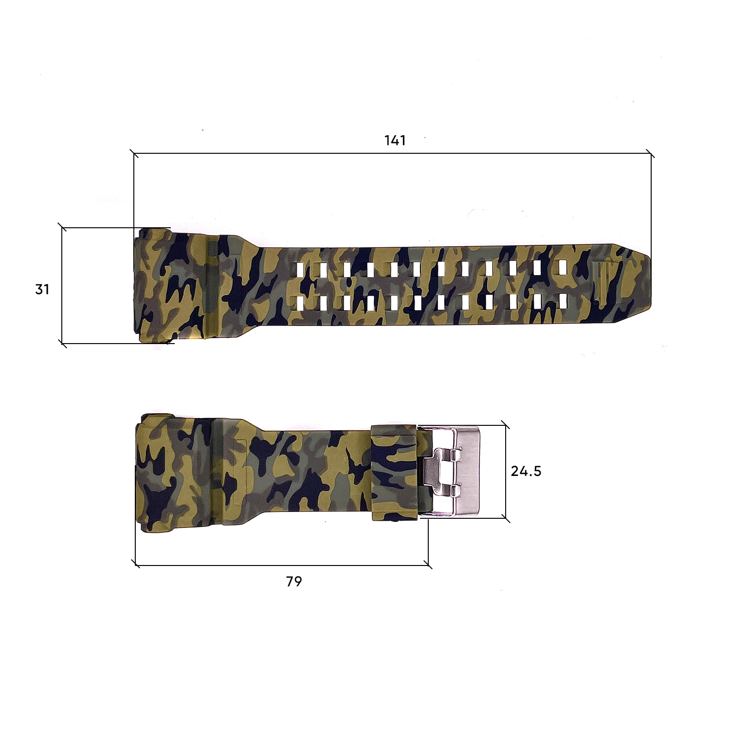 Ремінець для годинника Skmei 1965CMGN Camo Green - 3