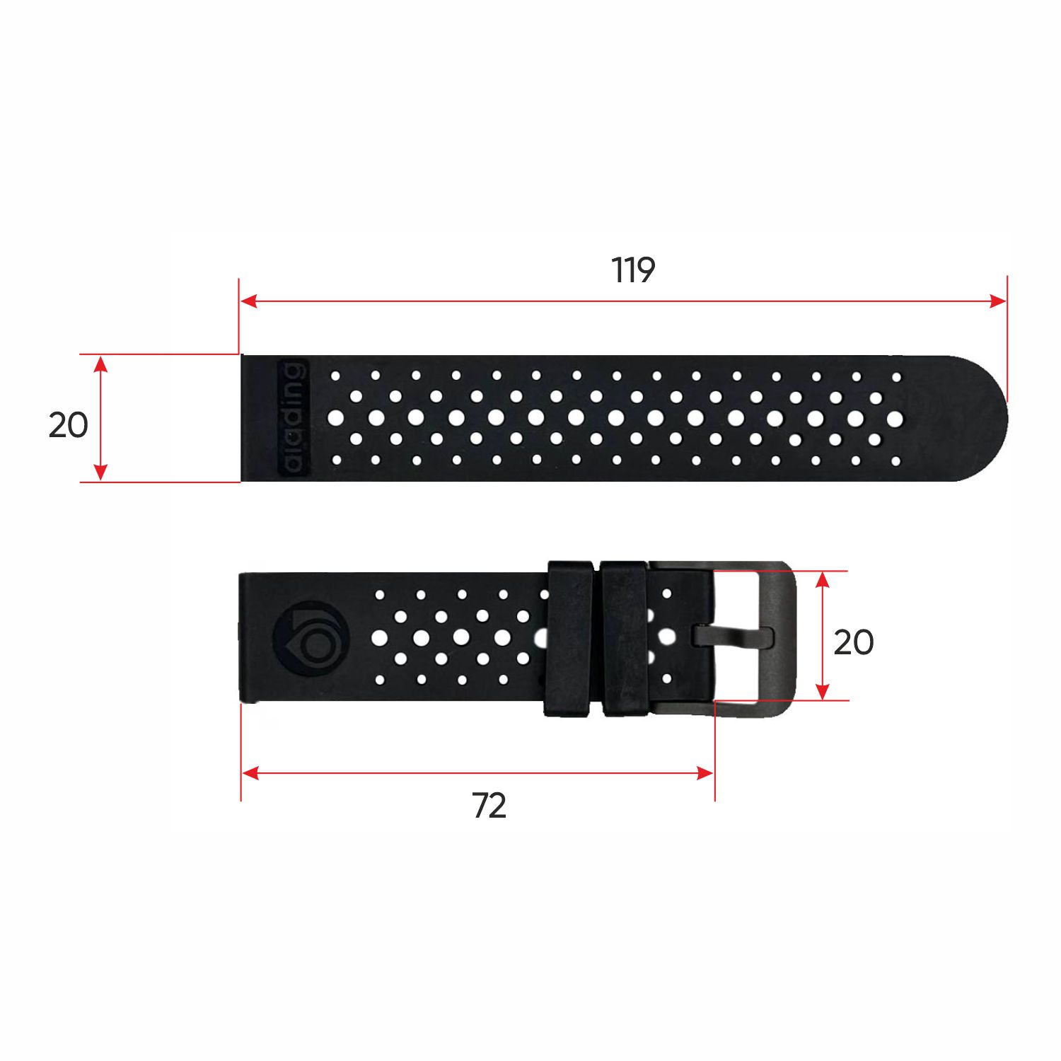 Ремінець для смарт годинника ALDT7 All Black - 3