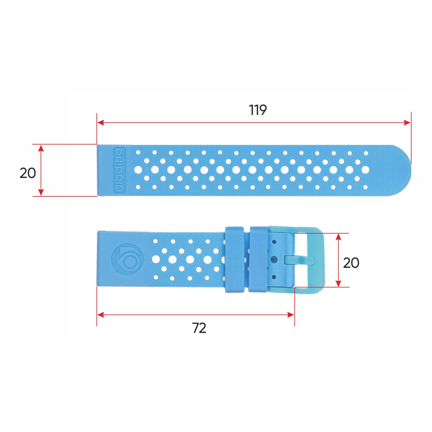 Ремінець для смарт годинника ALDT7 Blue - 3