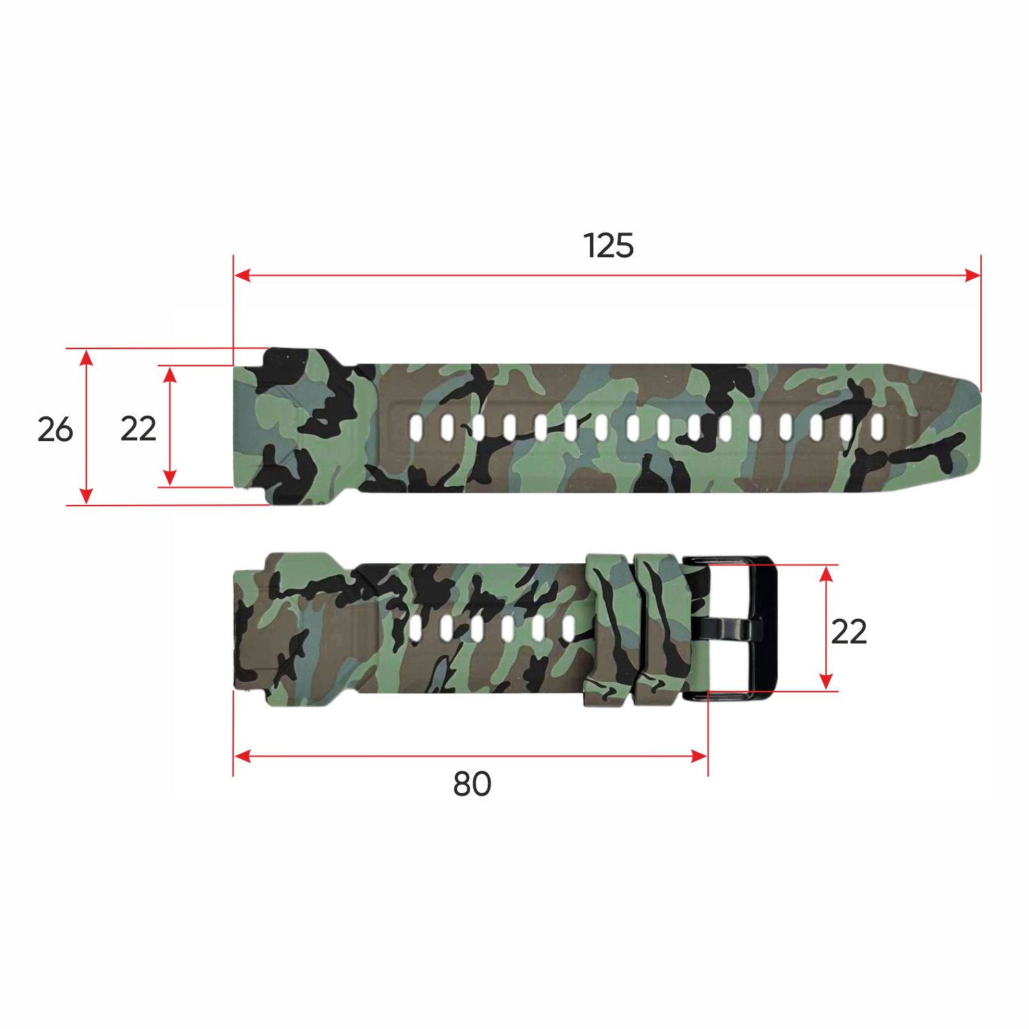 Ремінець для смарт годинника C20 Camo Green - 3