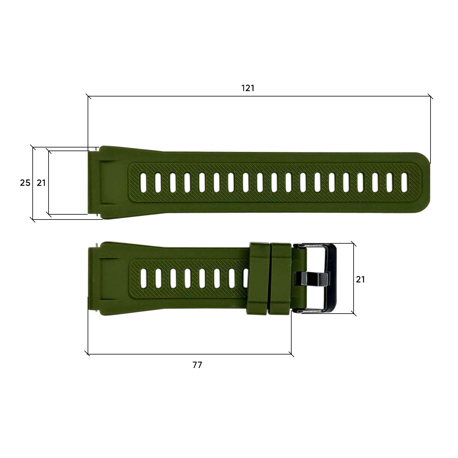 Ремінець для смарт годинника K22 Army Green - 3