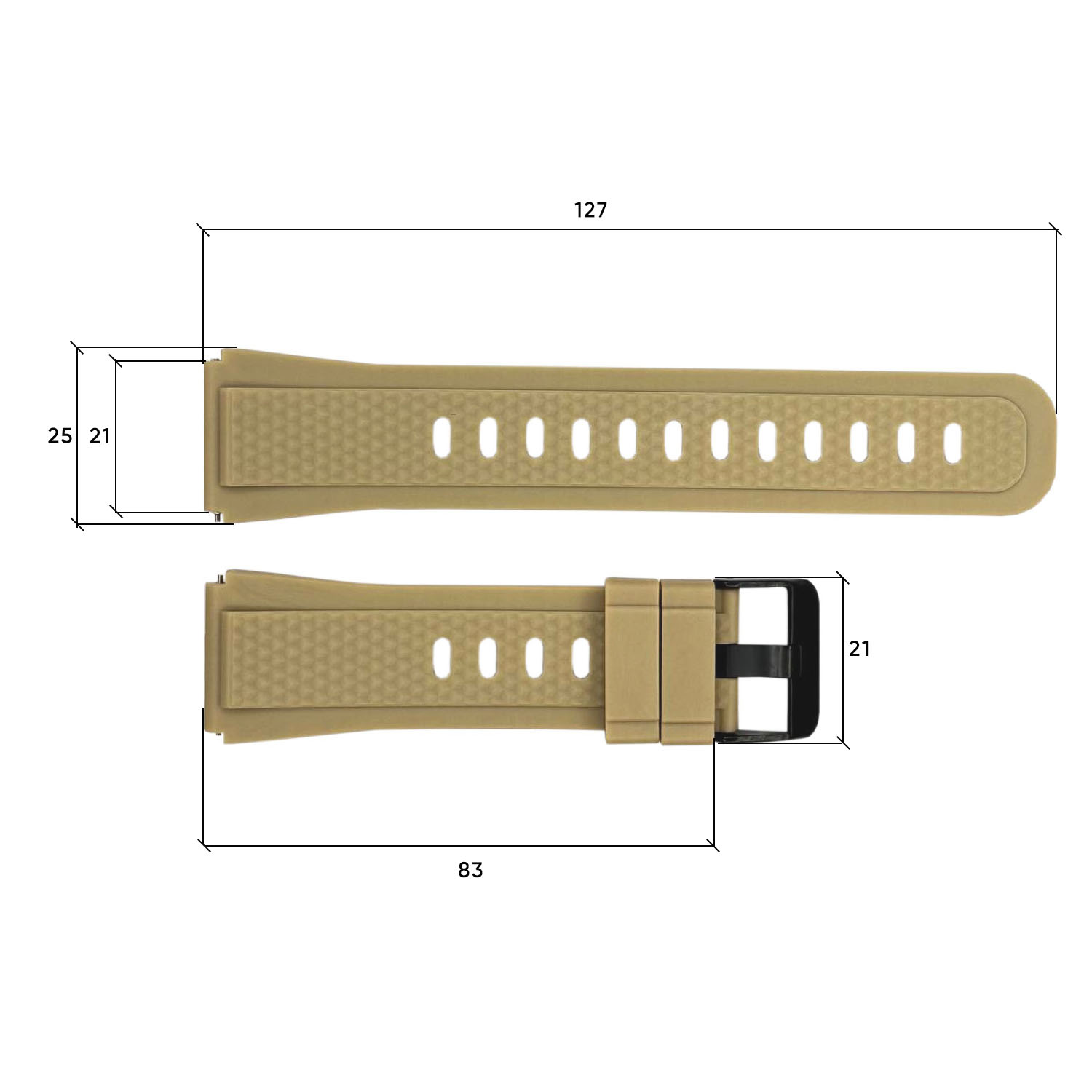 Ремінець для смарт годинника K56PRO Khaki - 3