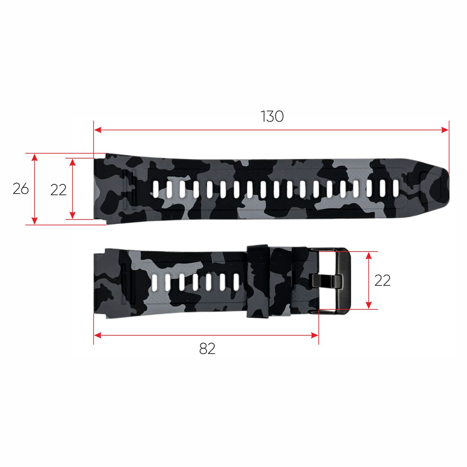 Ремінець для смарт годинника K59 Camo Grey - 3
