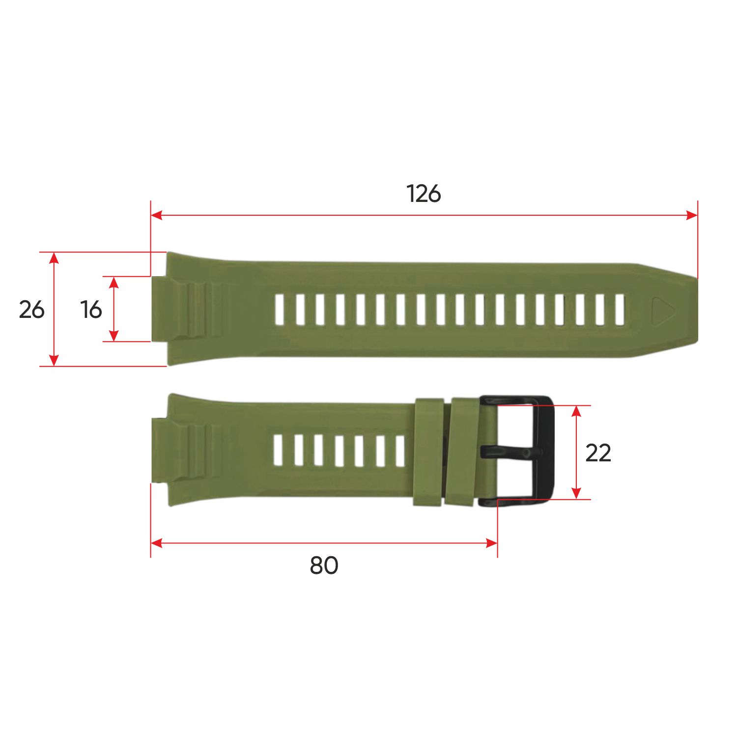 Ремінець для смарт годинника MK66  Army Green - 3