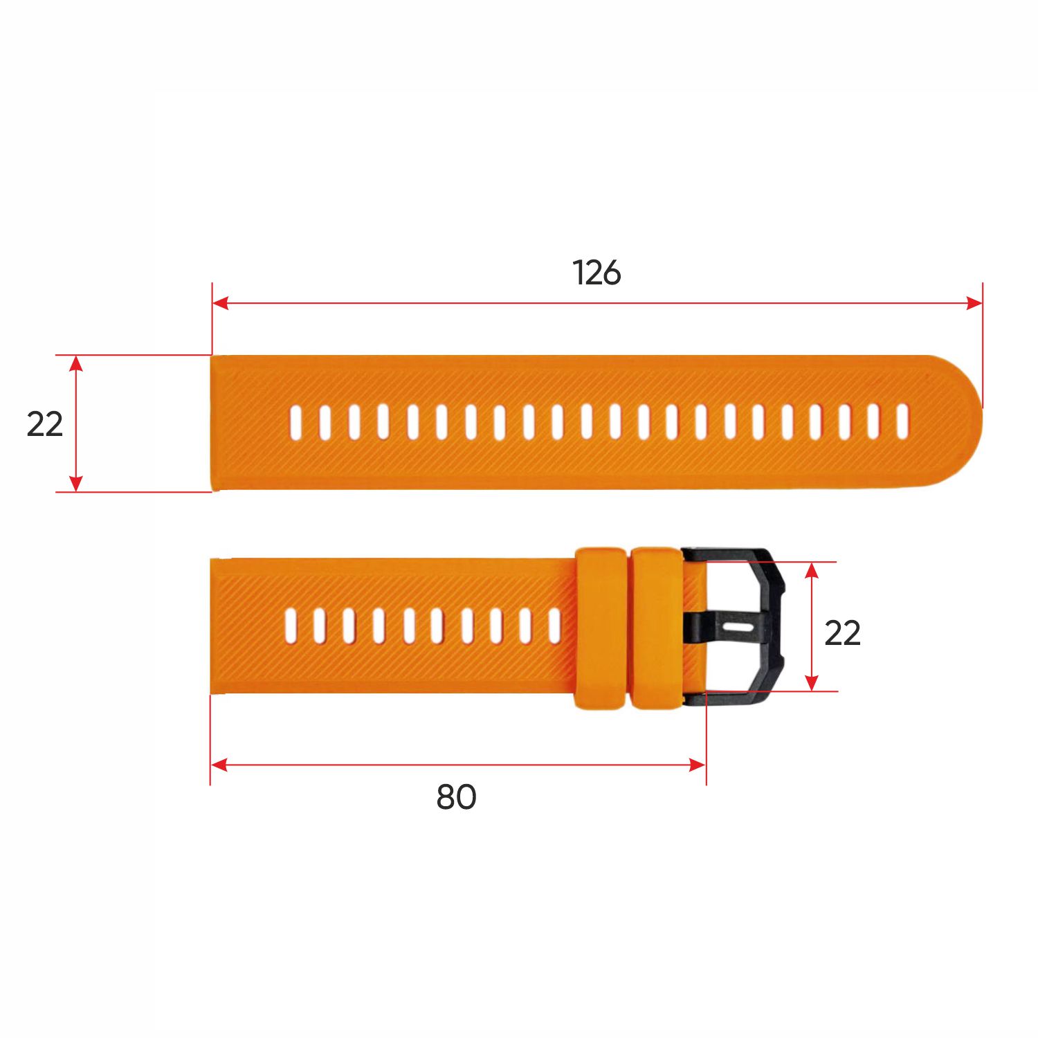 Ремінець для смарт годинника Modfit Base T2 Orange - 3