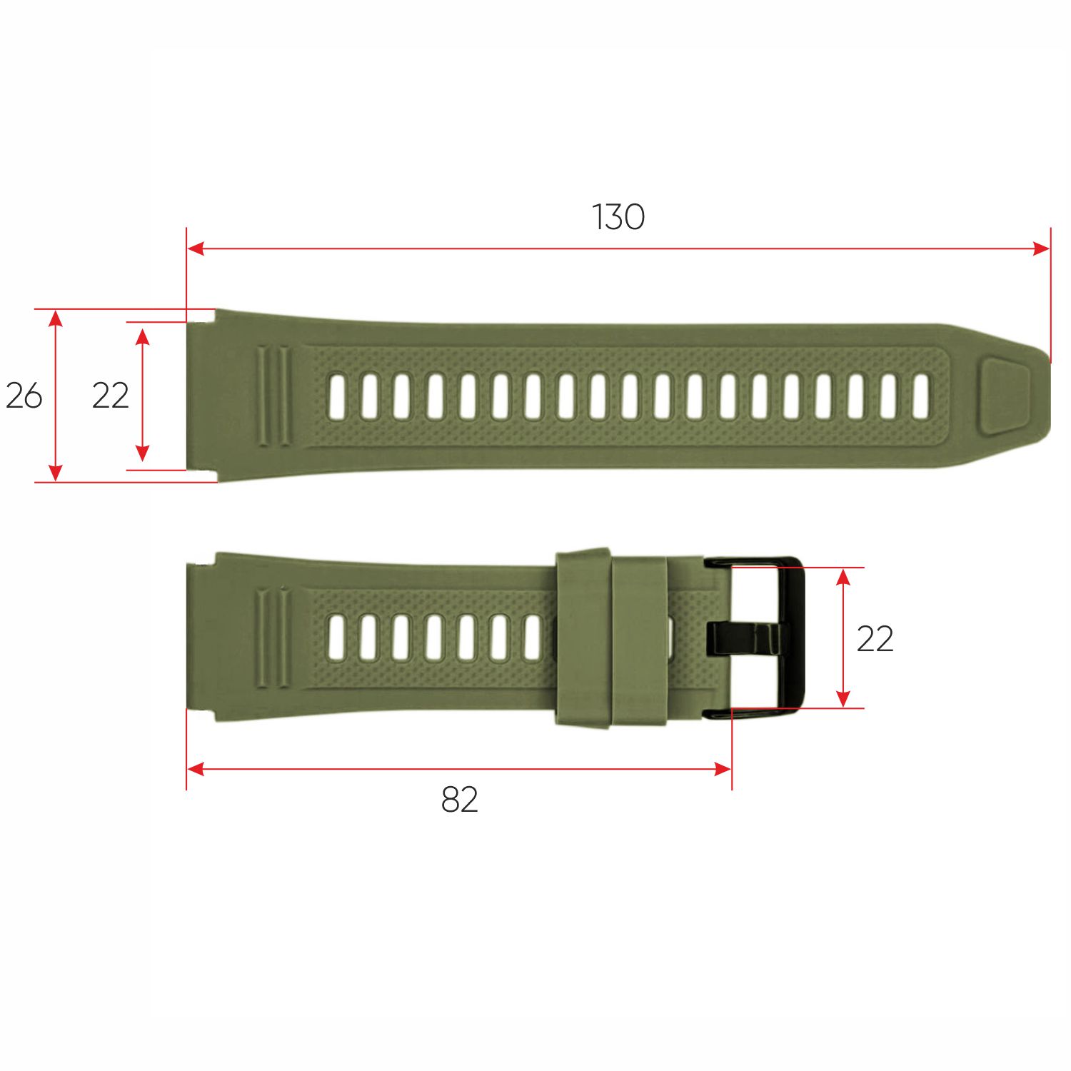 Ремінець для смарт годинника Modfit Hunter Army Green - 3