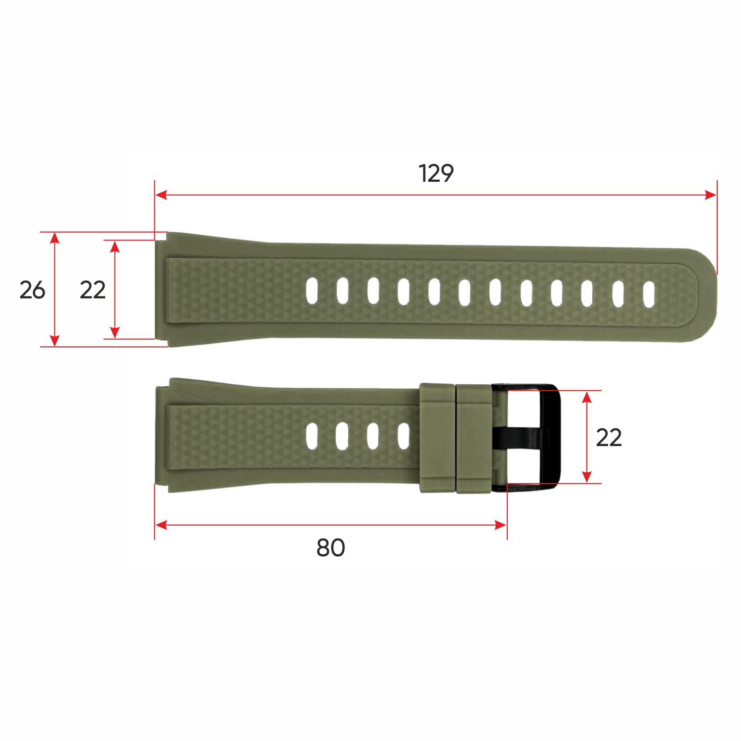 Ремінець для смарт годинника Modfit Shockwave Army Green - 3