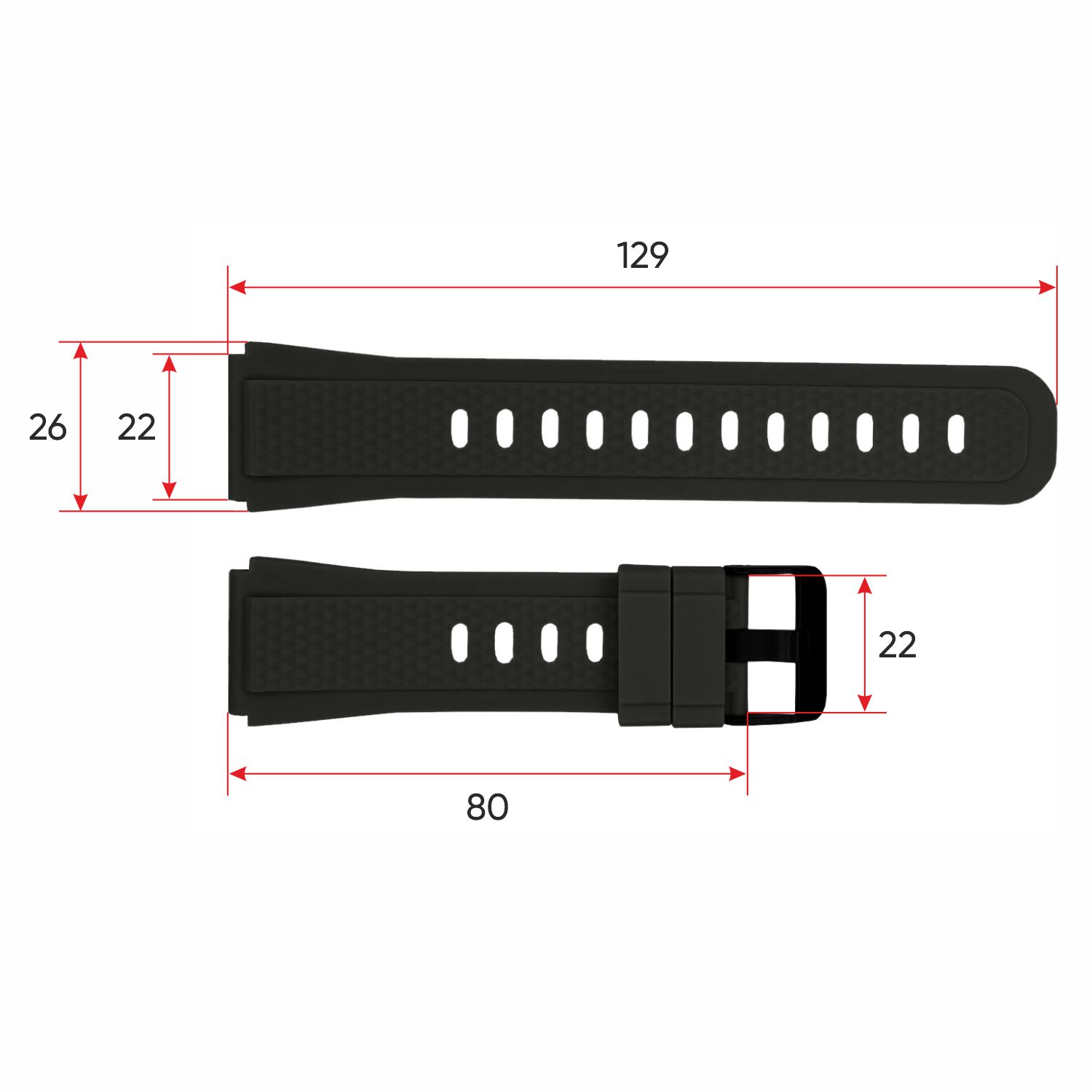 Ремінець для смарт годинника Modfit Shockwave Black - 3
