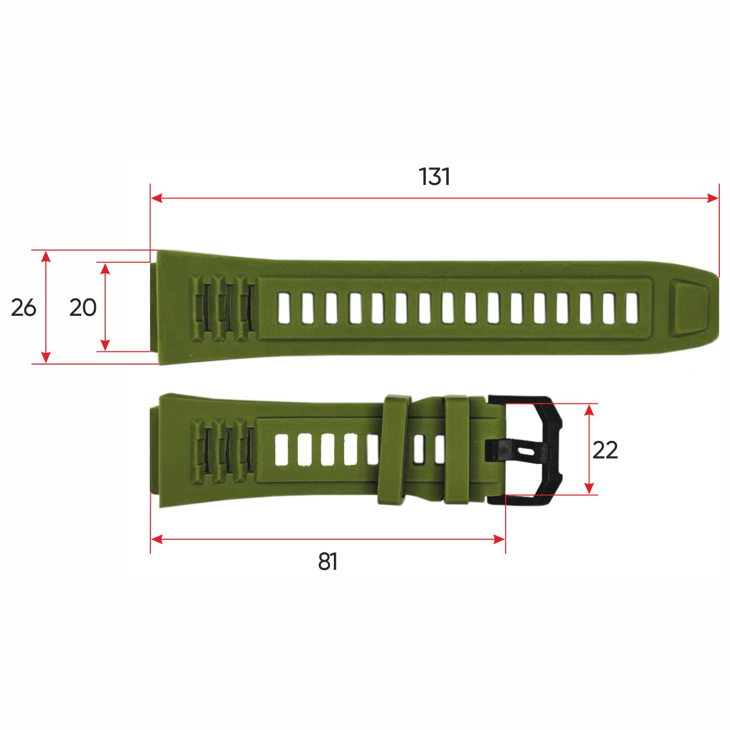 Ремінець для смарт годинника Modfit Titan Army Green - 3