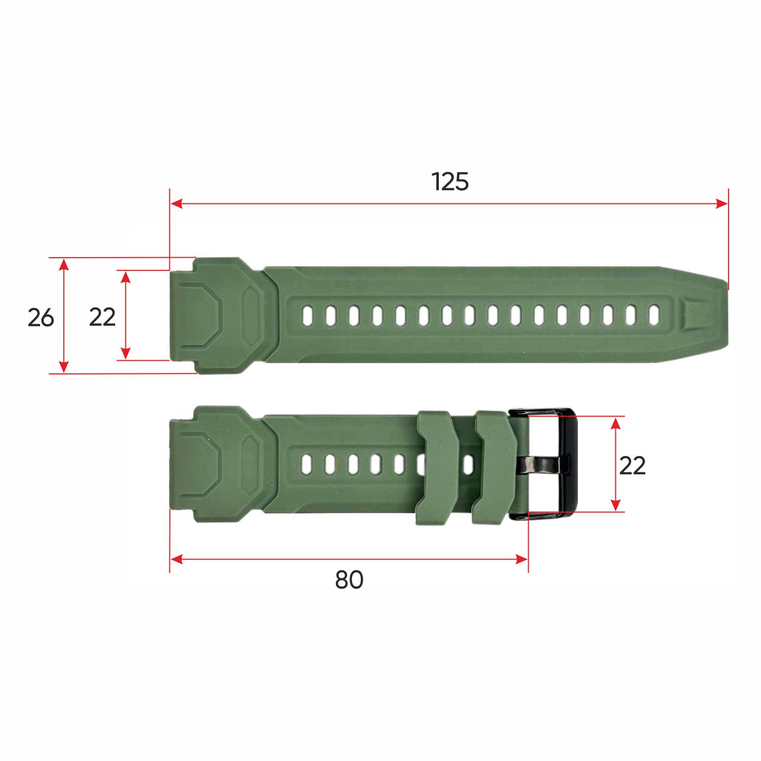Ремінець для смарт годинника Modfit Warrior Army Green - 3