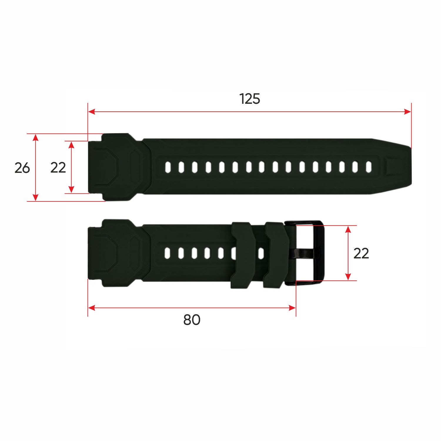 Ремінець для смарт годинника Modfit Warrior Black - 3