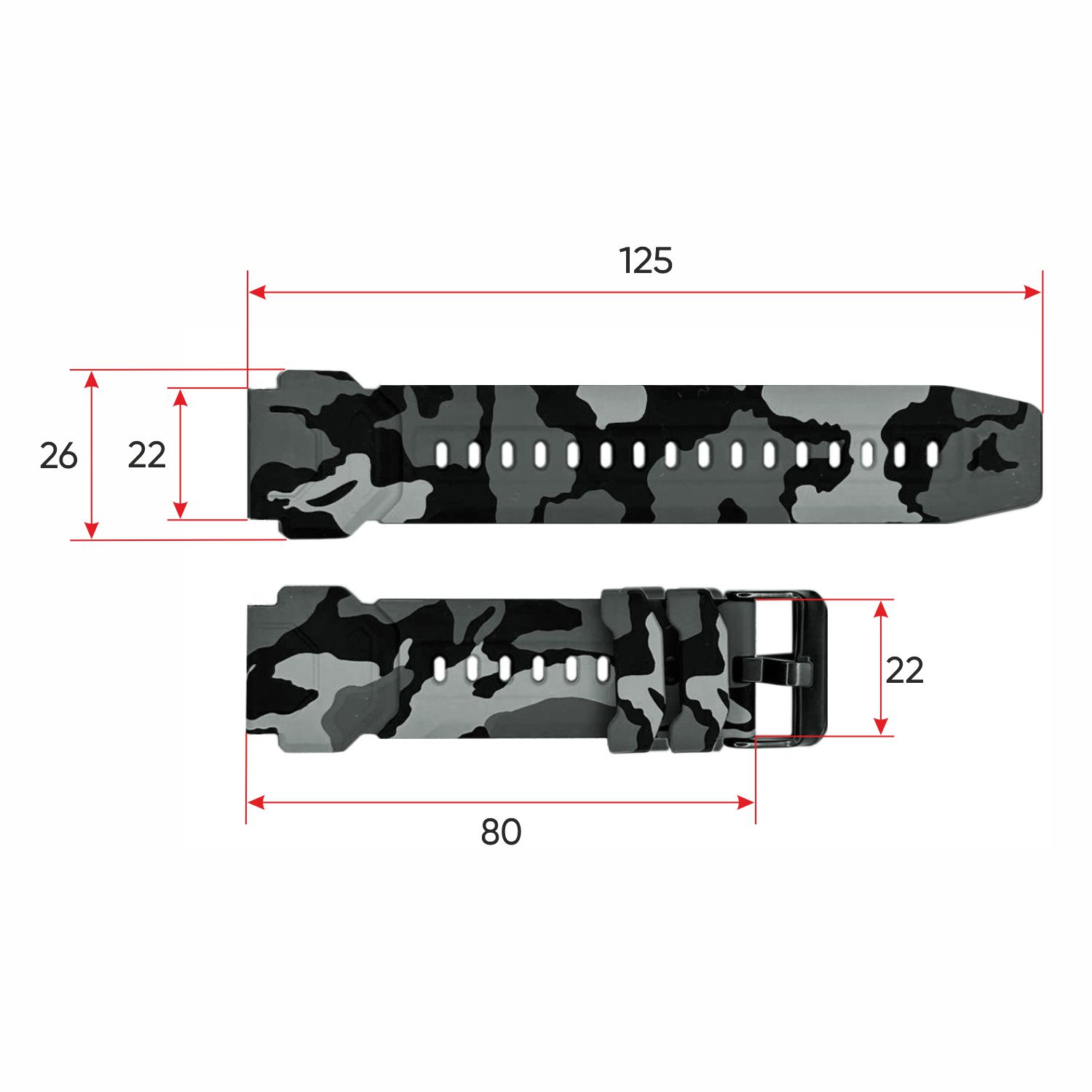 Ремінець для смарт годинника Modfit Warrior Camo Grey - 3