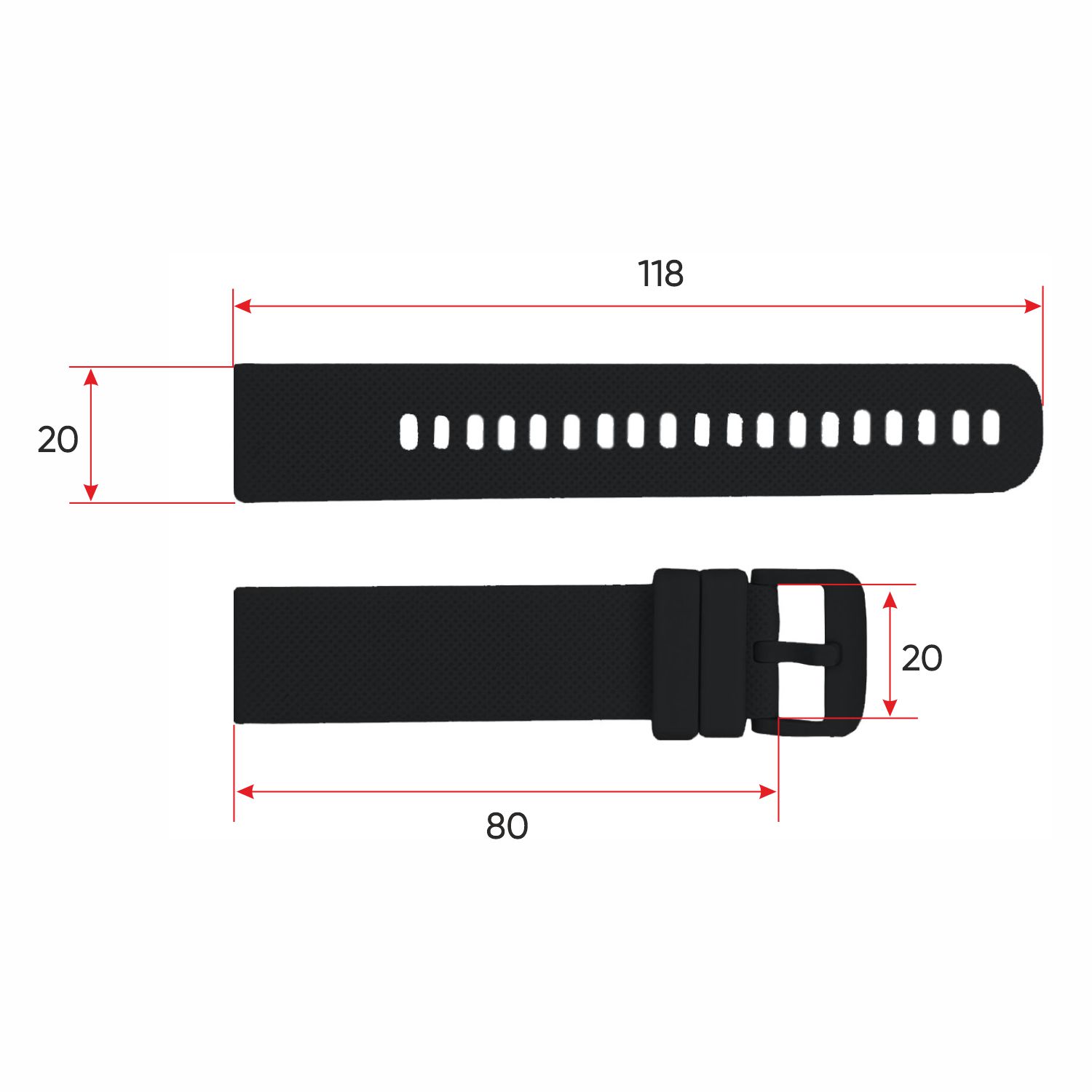 Ремінець для смарт годинника Modfit Zoopex Black - 3