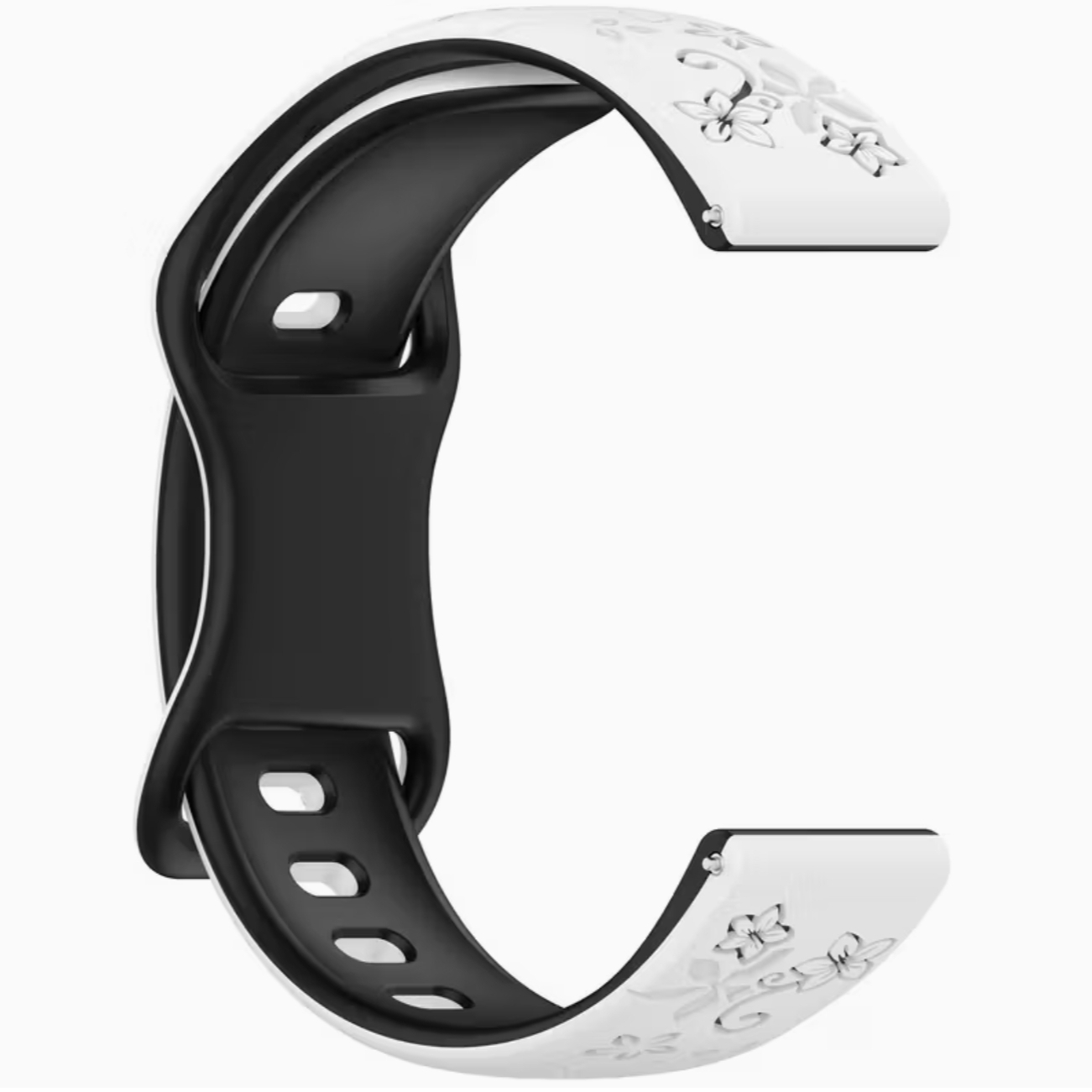 Ремінець каучуковий жіночий Flower White 16 мм - 2