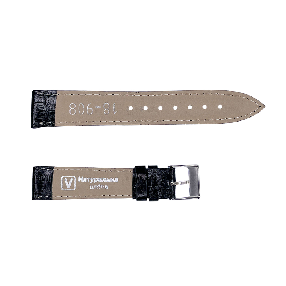 Ремінець шкіряний 3 908 18х16 чорний - 2