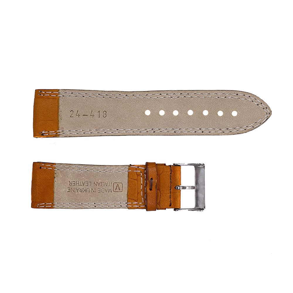 Ремінець шкіряний 418 24x22 світло-коричневий крокодил - 2