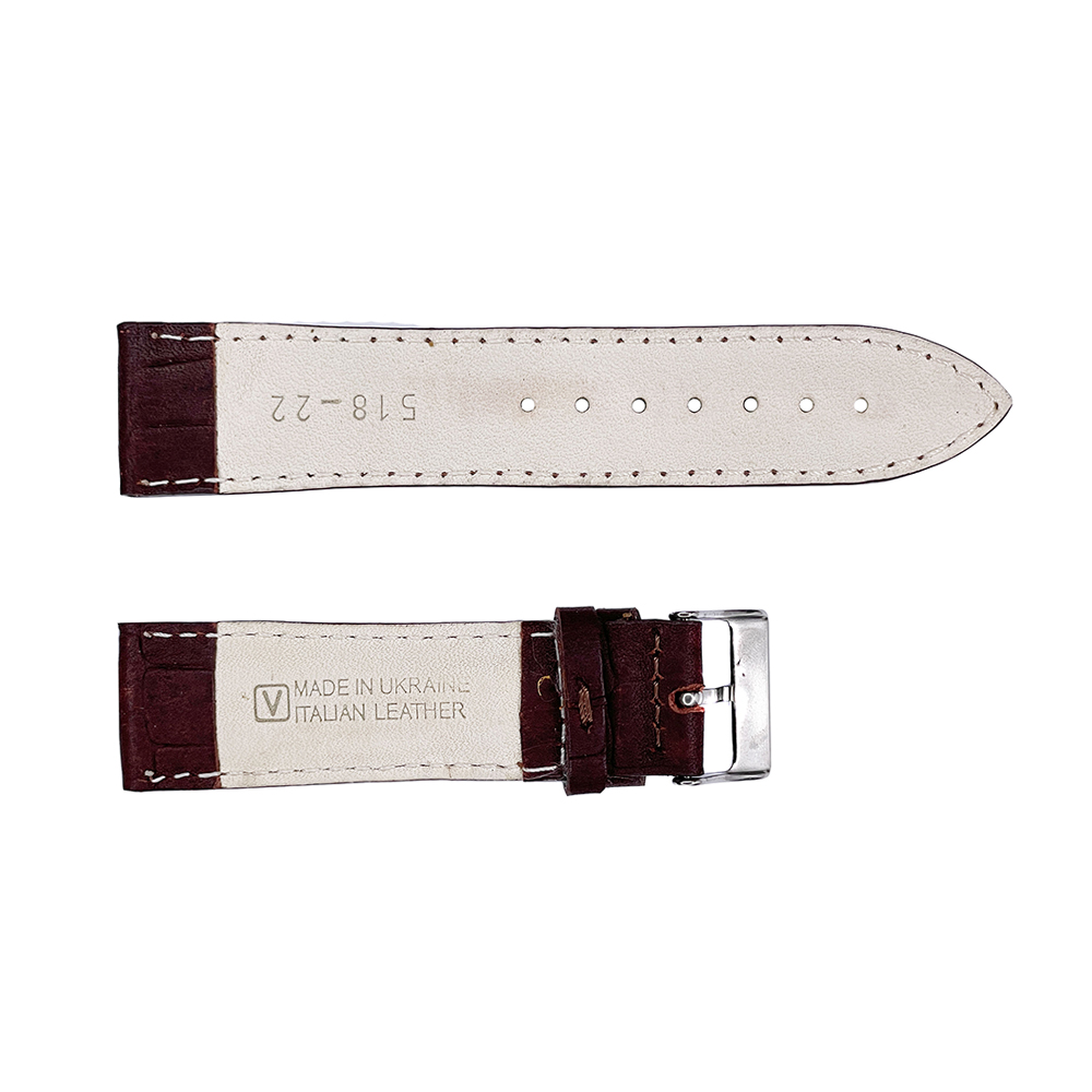 Ремінець шкіряний 518 22x20 коричневий крокодил - 2