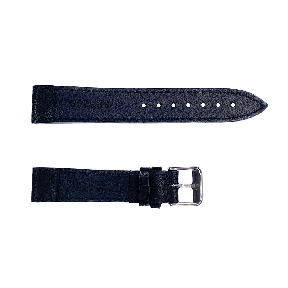 Ремінець шкіряний 609 18x16 чорний - 2