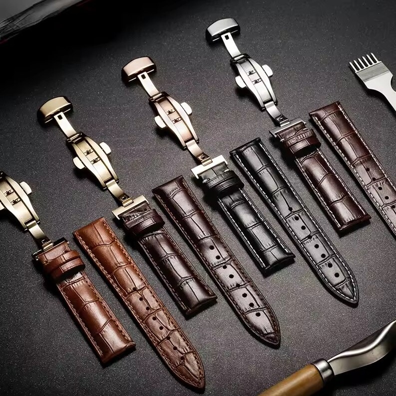 Ремінець шкіряний коричневий DeLuxe кліпсовий розмір 20 - 3