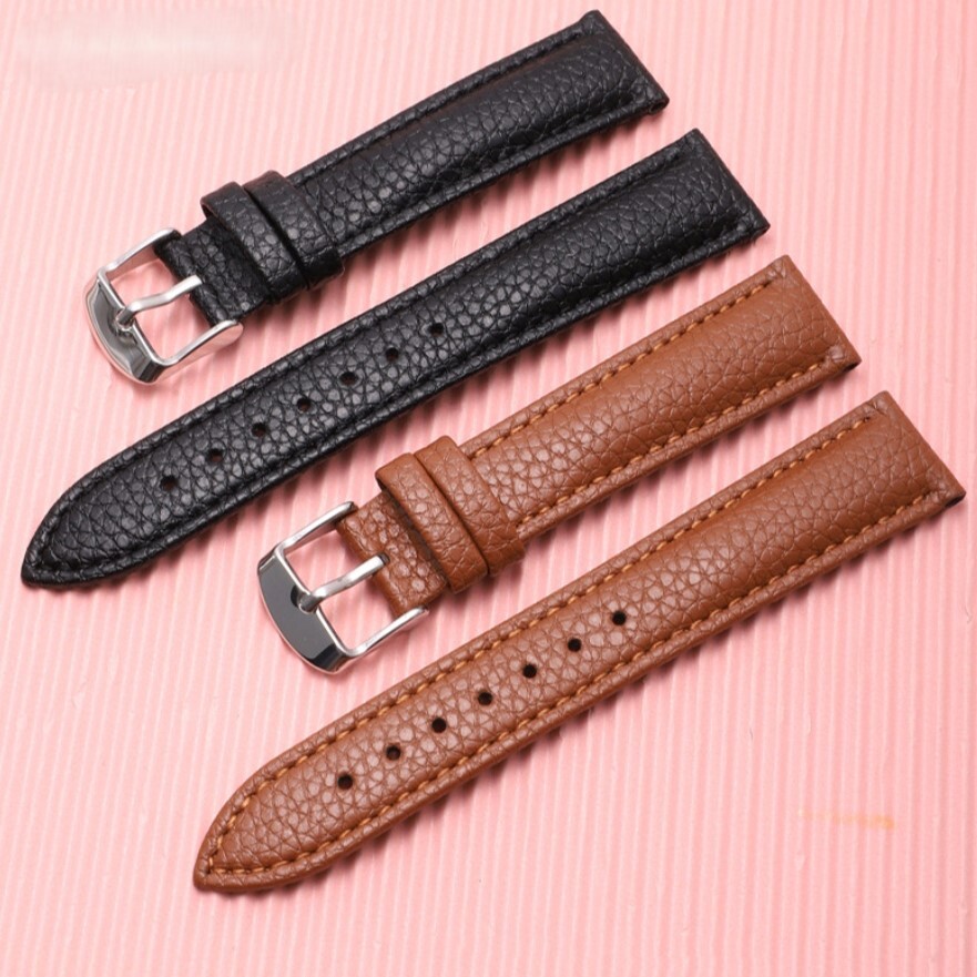 Ремінець шкіряний чорний 16 мм - 3