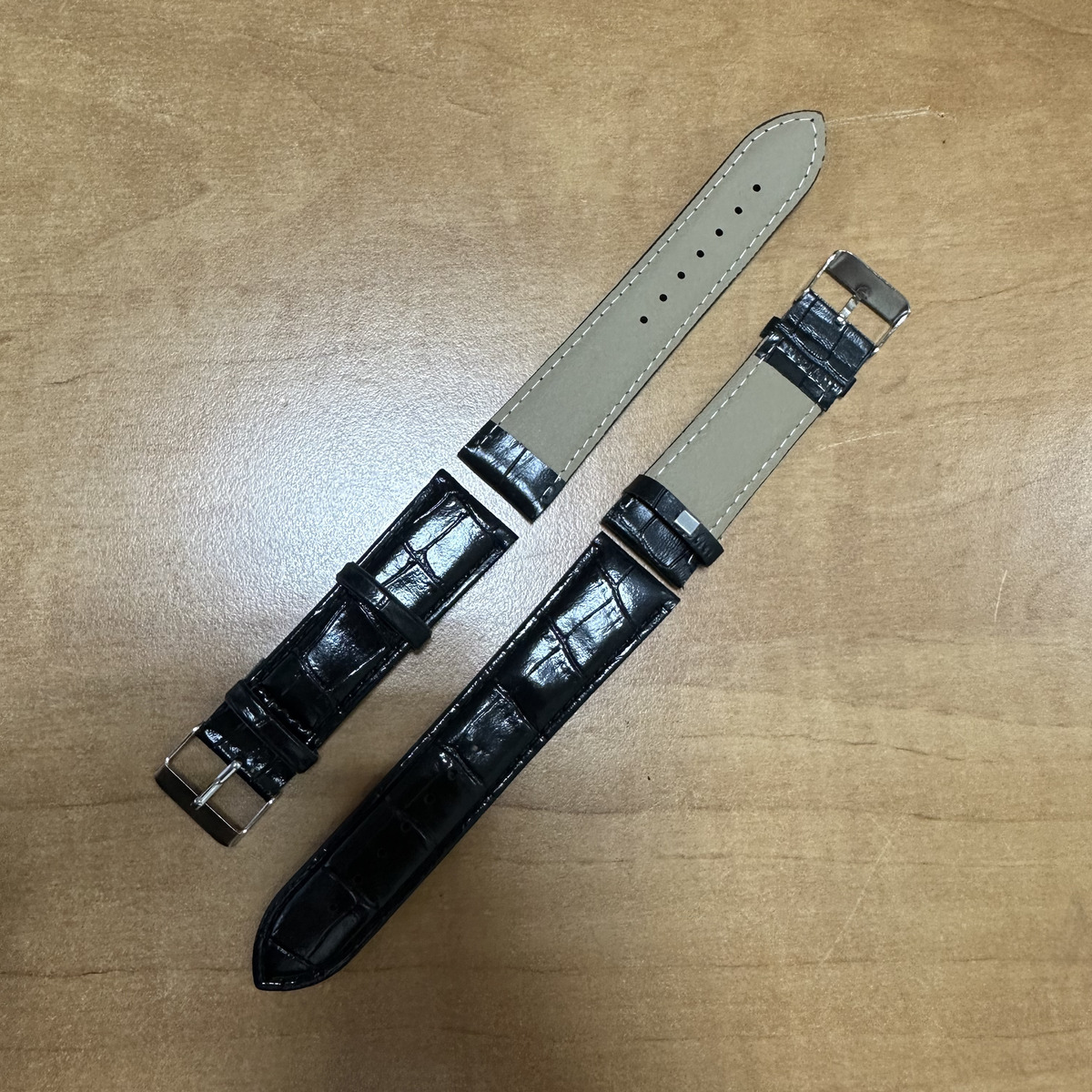 Ремінець із еко-шкіри чорний розмір 20 - 3